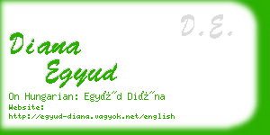 diana egyud business card